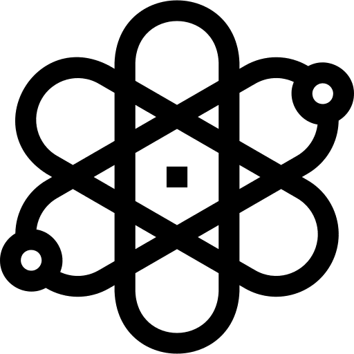 Atom atomic nuclear electron icon Atom atomic nuclear electron icon