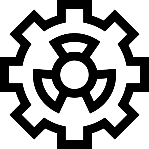 Settings radioactive metal gear configuration icon Settings radioactive metal gear configuration icon