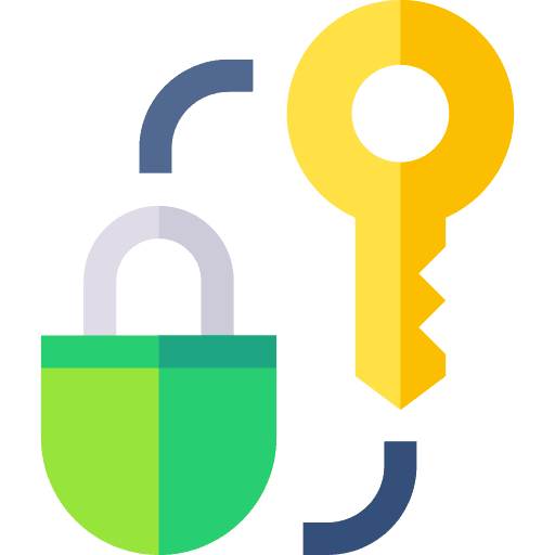 Key access padlock password icon