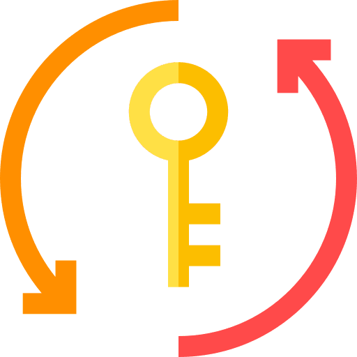 Refresh key reloading password code icon