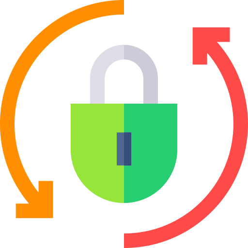 Refresh symbol locked circular arrow icon