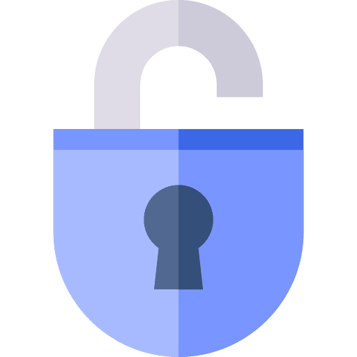 Unlock secure lock padlock icon Unlock secure lock padlock icon