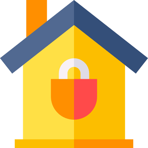 House real estate lock insurance icon House real estate lock insurance icon