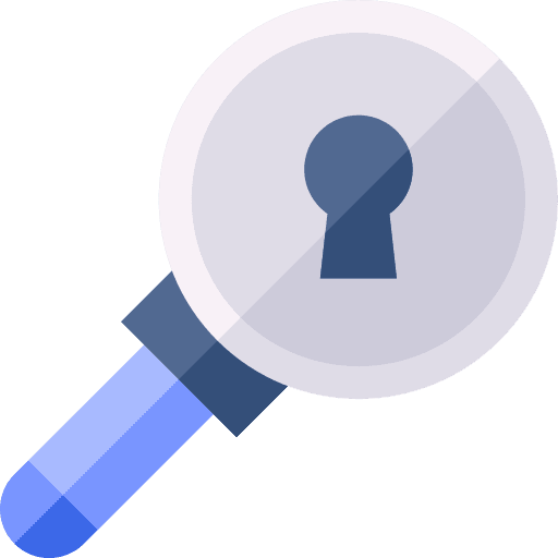 Magnifying glass spy networking search icon Magnifying glass spy networking search icon