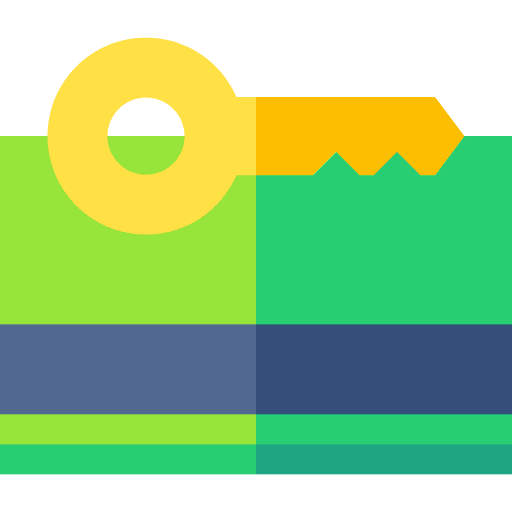 Credit card money key card security icon Credit card money key card security icon