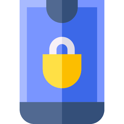 Smartphone mobile phone communications protection icon Smartphone mobile phone communications protection icon