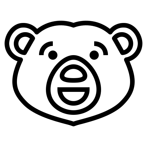 Bear happy smileys emotions icon