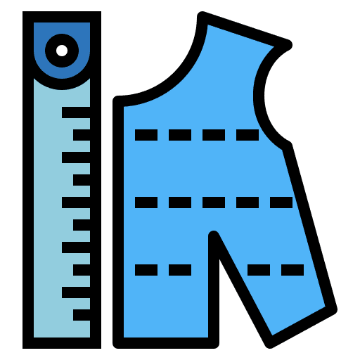 Measurement sewing measuring tape tool icon