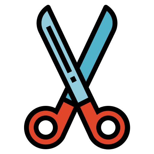 Scissors handcraft cut scissors icon