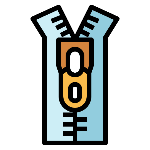 Zipper dressmaker handcraft zipper icon