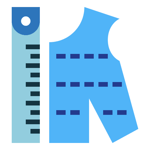 Measurement fashion measuring tape measuring icon