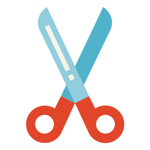 Scissors cutting handcraft education icon