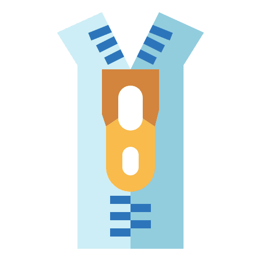 Zipper zipper fabric dressmaker icon