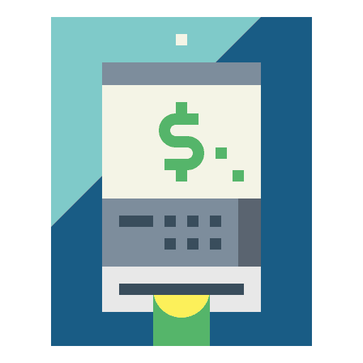 Atm withdrawal cash business icon