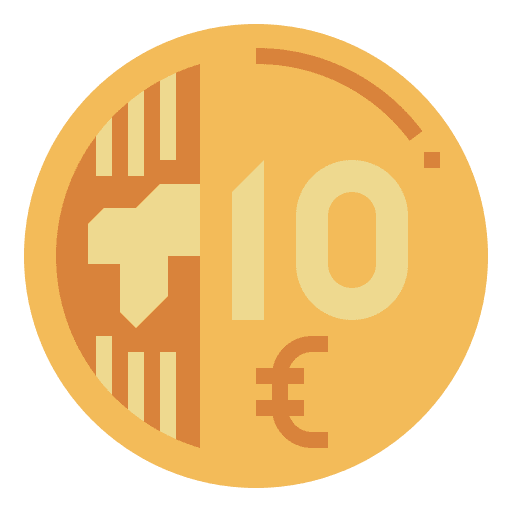 Euro business finance coin icon