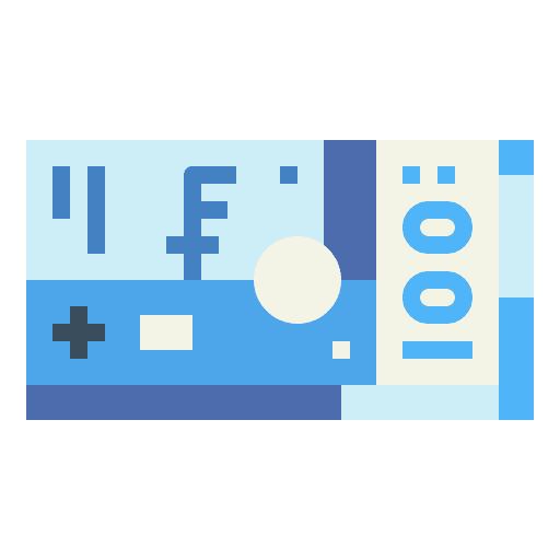 Franc business and finance franc money icon