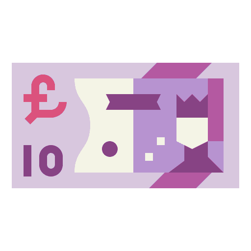 Pound cash banknote business icon