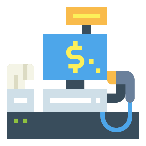 Cash register finance business commercial icon Cash register finance business commercial icon