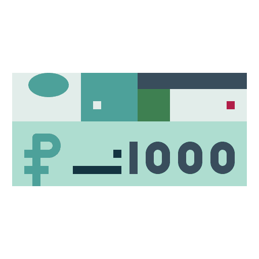 Ruble cash finance money icon Ruble cash finance money icon