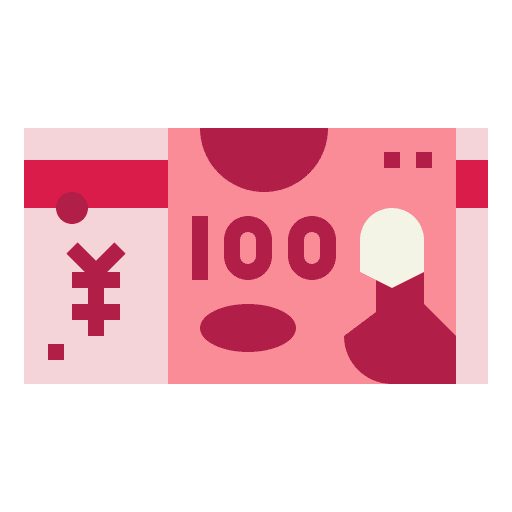 Yuan business and finance money cash icon Yuan business and finance money cash icon