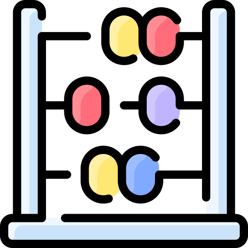 Abacus children maths toy icon Abacus children maths toy icon