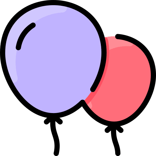 Balloons balloons birthday and party decoration icon