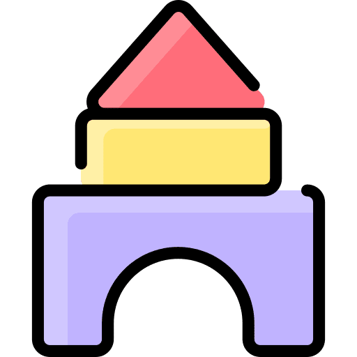 Blocks buildings construction kid and baby icon