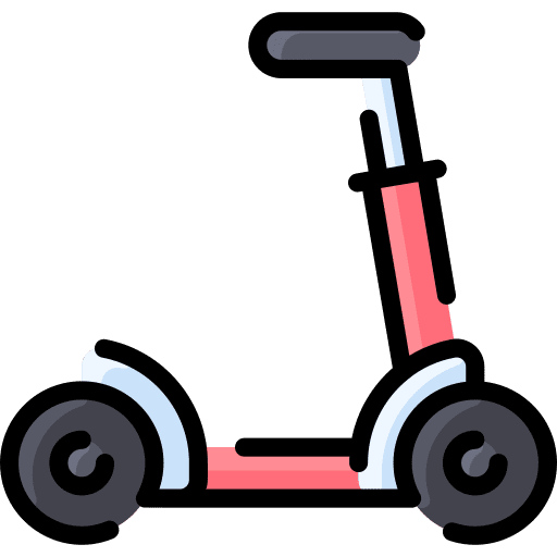 Scooter kid and baby bike scooter icon Scooter kid and baby bike scooter icon