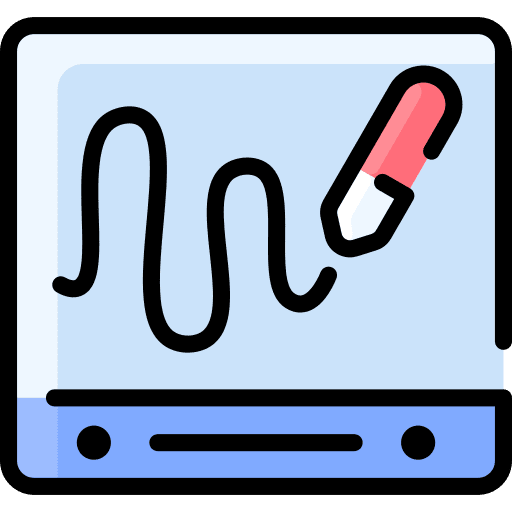 Telesketch kid and baby telesketch draw icon