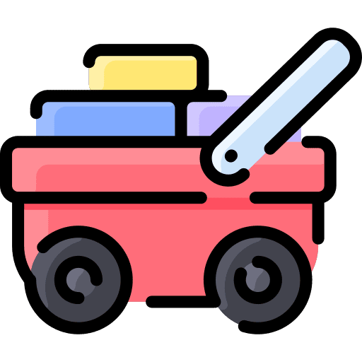 Cart kid and baby play toy icon Cart kid and baby play toy icon