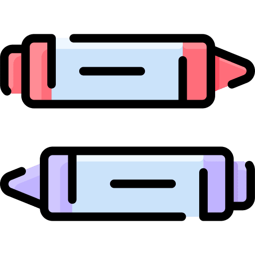 Crayon stationery kid and baby color pencils icon Crayon stationery kid and baby color pencils icon