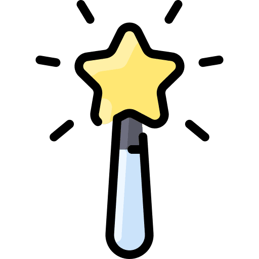Magic wand magician toy witch icon Magic wand magician toy witch icon