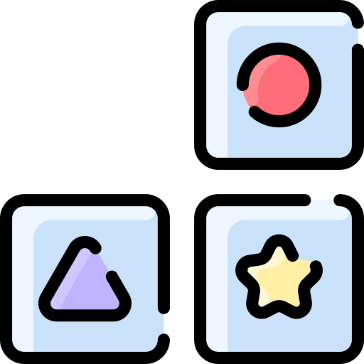 Blocks play cube toy icon Blocks play cube toy icon