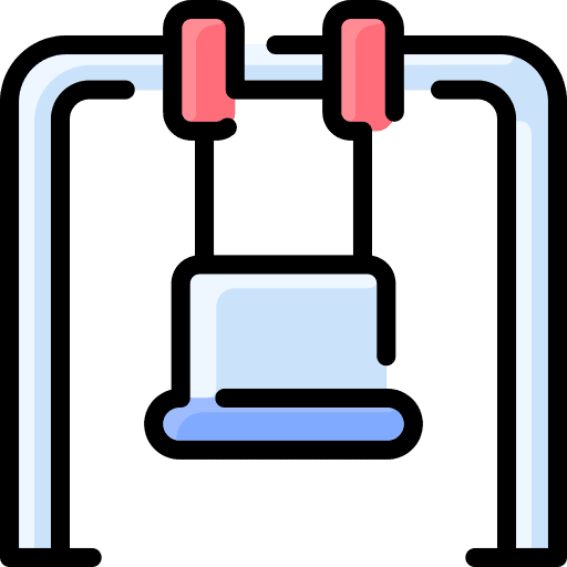 Swing kid and baby playtime playground icon Swing kid and baby playtime playground icon