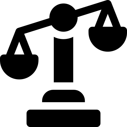 Balance scale governance law justice scale icon