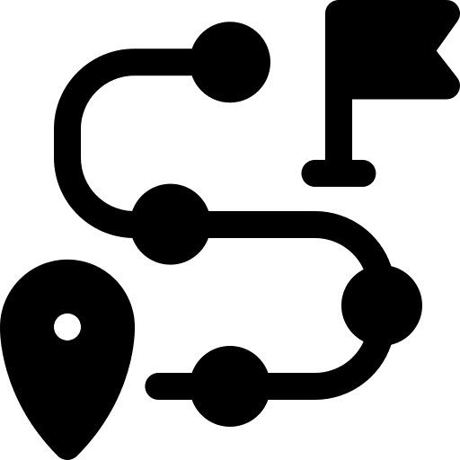 Business plan timeline flags objective icon