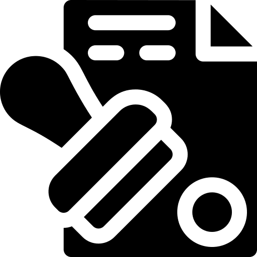 Contract official documents certificate stamp icon