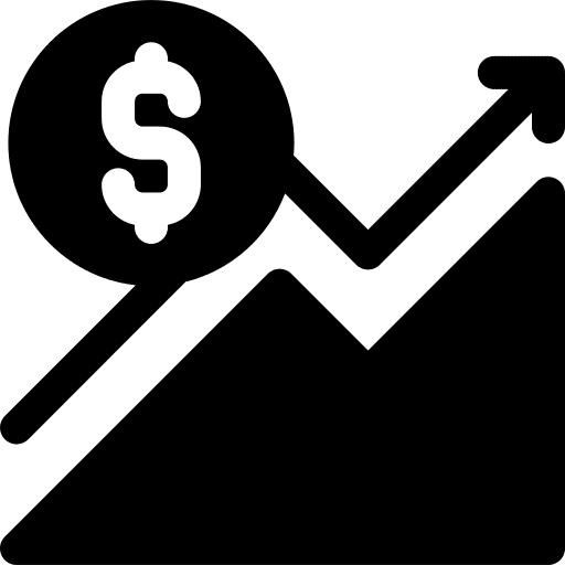 Financial profit finance business and finance stock market icon