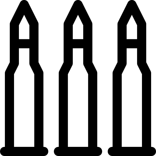 Bullets army shoot weapon icon