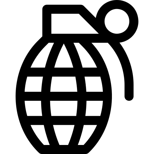 Grenade war weapon military icon