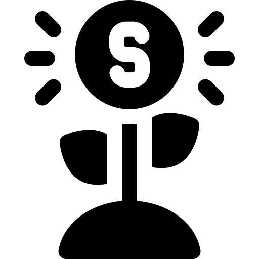 Growth plant bank growth icon Growth plant bank growth icon