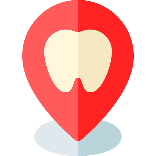 Dentist location placeholder location pin icon