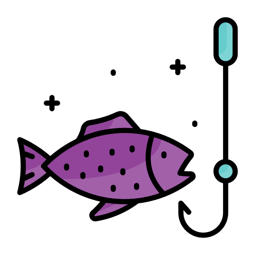 Fishing fishhook animals equipment icon