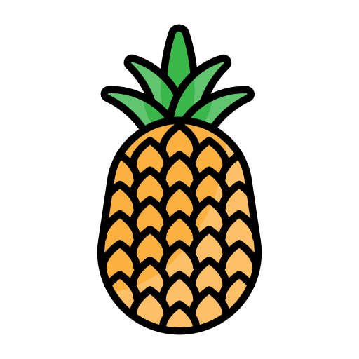 Pineapple tropical natural food and restaurant icon Pineapple tropical natural food and restaurant icon