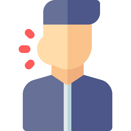 Toothache dental person man icon Toothache dental person man icon