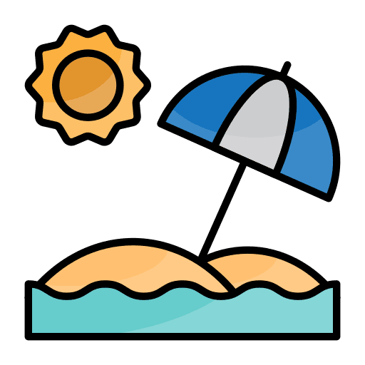 Beach nature sun landscape icon Beach nature sun landscape icon