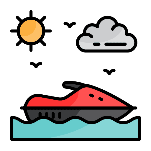 Watercraft water scooter sea scooter transportation icon Watercraft water scooter sea scooter transportation icon