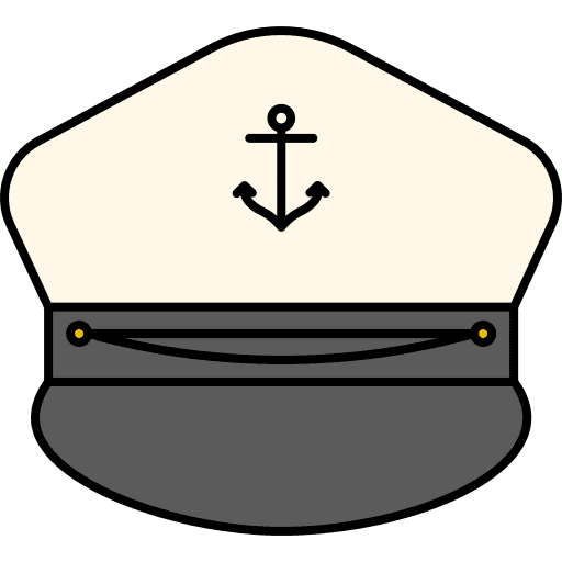 Sailor cap fashion captain cap uniform icon