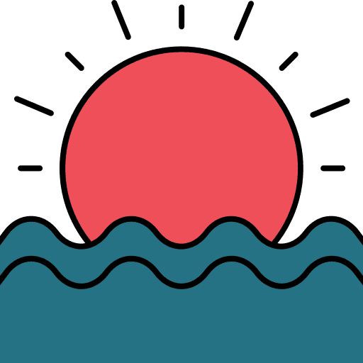 Sunset nature beach sun icon Sunset nature beach sun icon