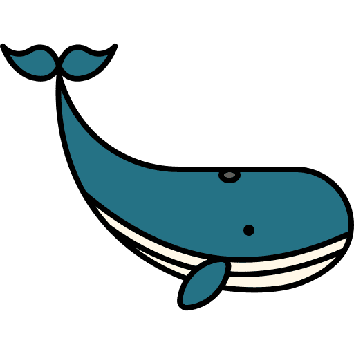 Whale sea life wildlife fish icon